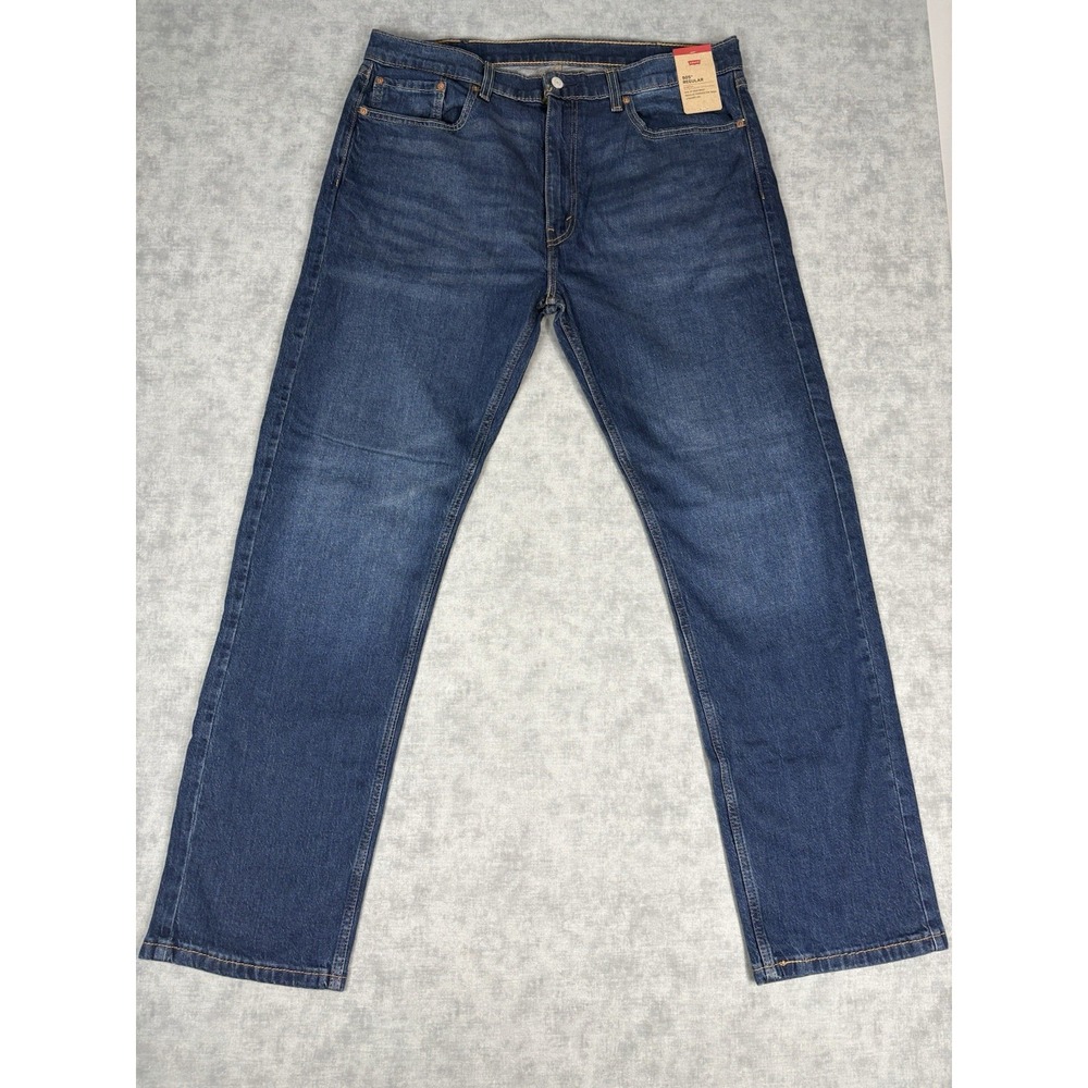 Levi's 505 Regular Stretch Jeans Mens 38x32 NWT Dark Wash Straight Leg